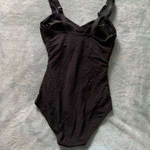 Classic black one piece swimsuit